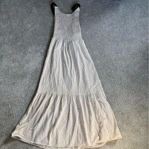Zara ruched Cream Maxi Dress